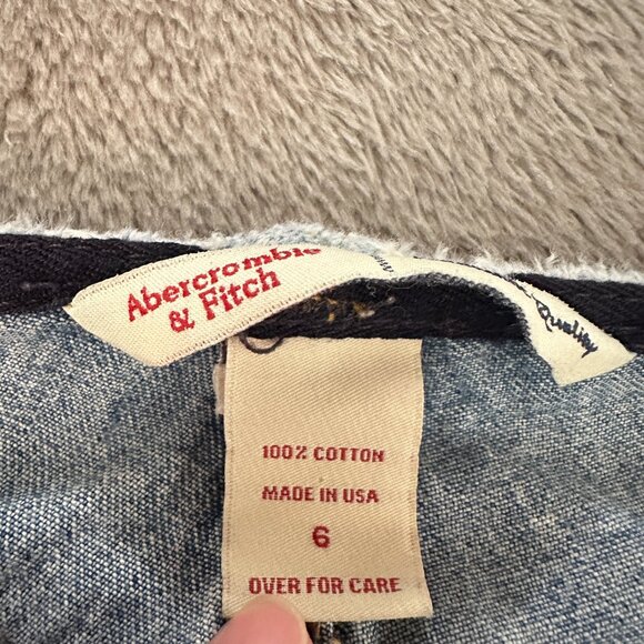 Vintage 90s Y2K Abercrombie & Fitch Low Rise Split Flare Bootcut Jeans 6 - Picture 4 of 9